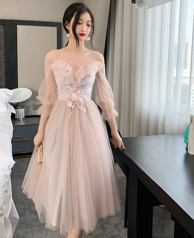 Pink Bridesmaid Dress New Summer Fairy Temperament Korean Wedding Sisters Dress