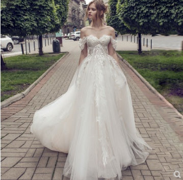 Angel Wedding Dress Sen-Line Super Fairy One-Shoulder Bridal Travel