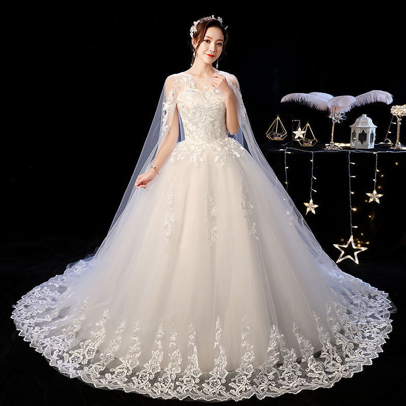 Wedding Dress Female Short Shoulder Simple Short