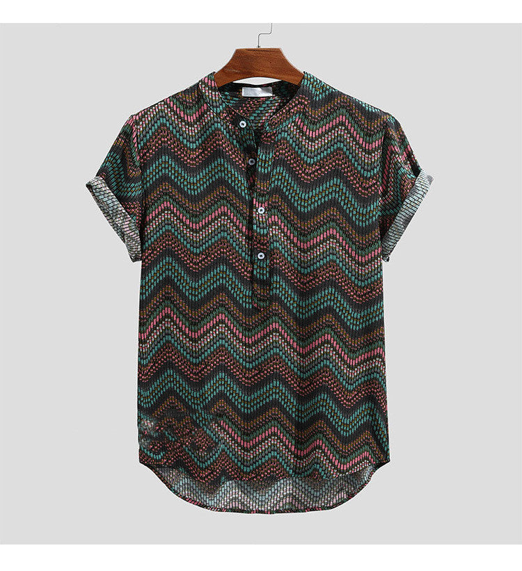 Men's Short-Sleeved Shirts Printed Short-Sleeved Shirts