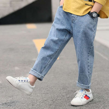 Children's Wear Boys Denim Pants Trend New Spring Fashion