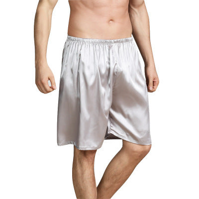 Silk Pajamas, Skin Friendly Single Pants, Large Beach Pants, Men'S Shorts, Breathable And Relaxed In Summer