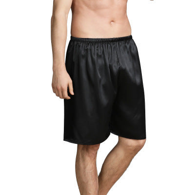 Silk Pajamas, Skin Friendly Single Pants, Large Beach Pants, Men'S Shorts, Breathable And Relaxed In Summer