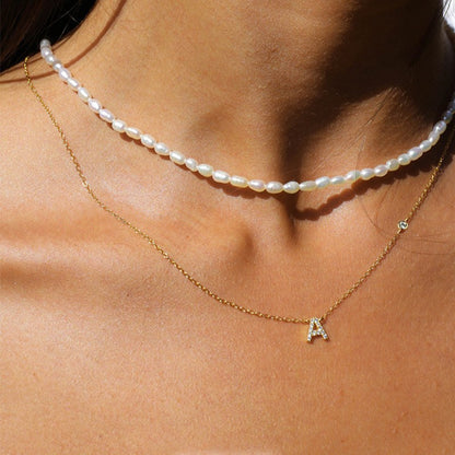 Simple Women's Freshwater Pearl Necklace