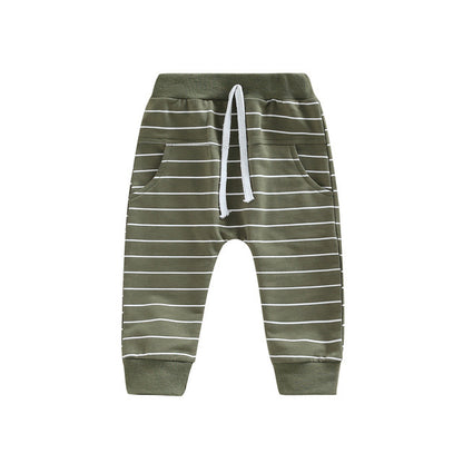 Children's Sports Striped Casual Pants