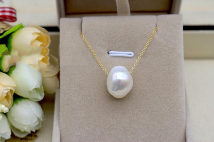 13mm Large Shaped Baroque Pearl Pendant Earring Set