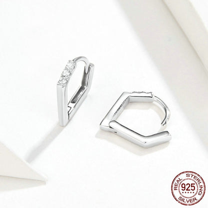 925 Silver Irregular Geometric Earrings