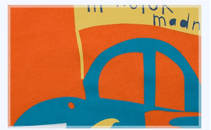 Boys Print Round Neck Short Sleeve T-shirt