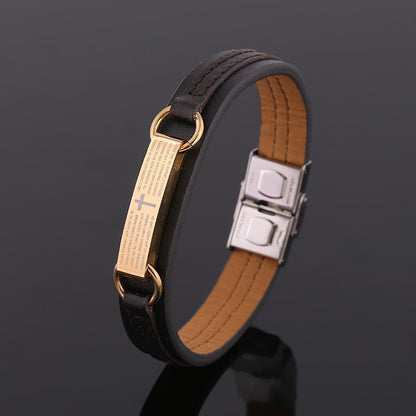 Bible verse leather bracelet