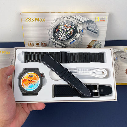 Smart Watch Waterproof GPS Track Outdoor Sports Three Strap Stainless Steel