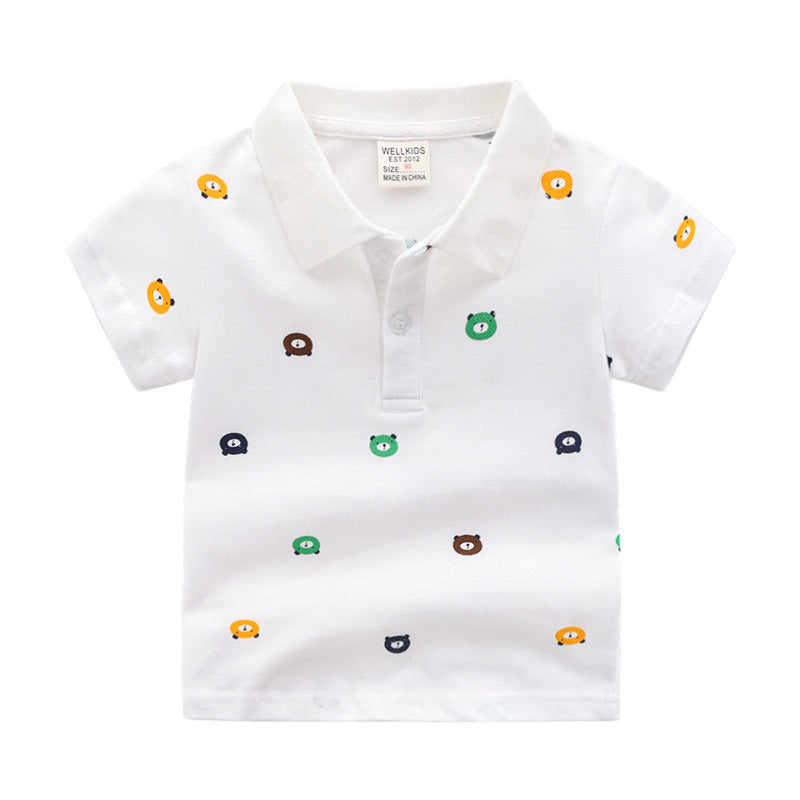 Cartoon Children's Shirt Short Sleeve POLO Shirt