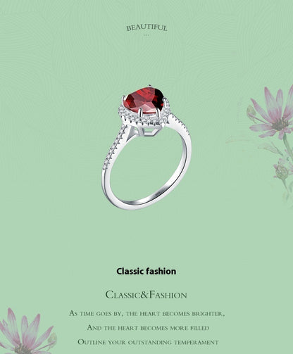 S925 Silver Ring For Female European And American Diamond Love