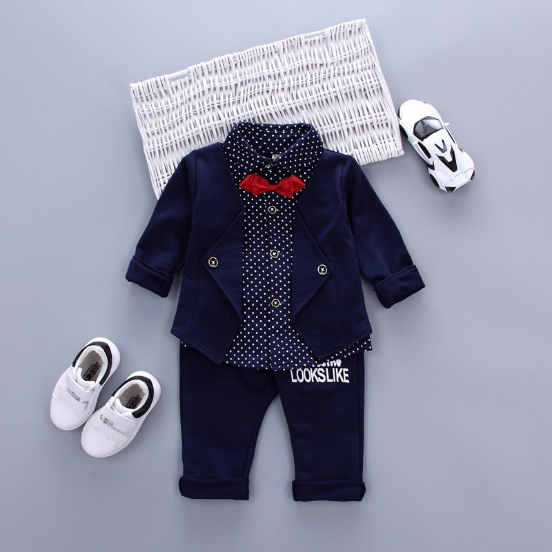 Children's Boys' Clothing Set Fake Two-piece Set