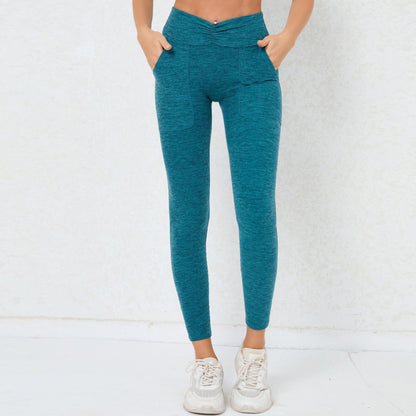 Pocket Quick-dry Hip Raise Skinny Yoga Pants