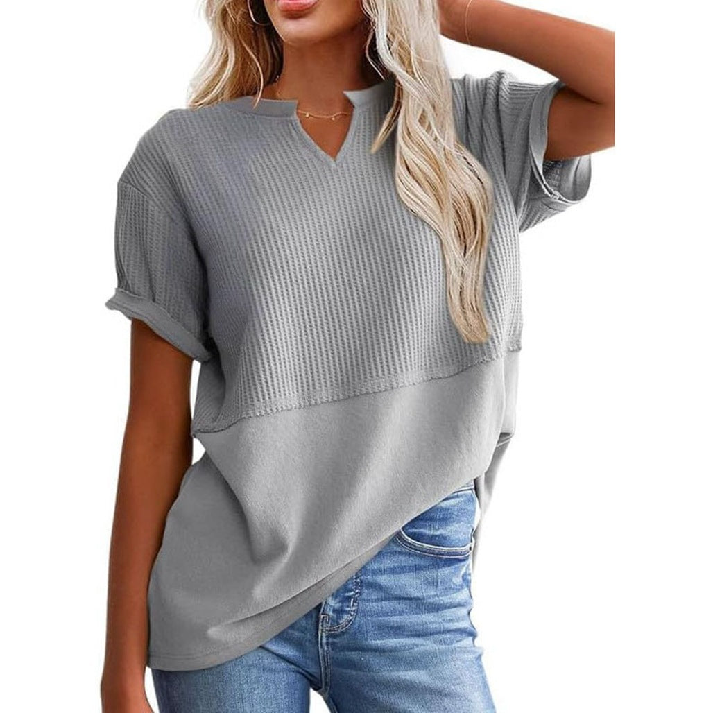 Women's Casual Knitted Short-sleeved Shirt