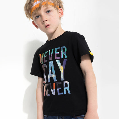 Children's letter print T-shirt