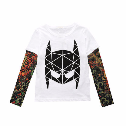 Tattoo long sleeve stitching top