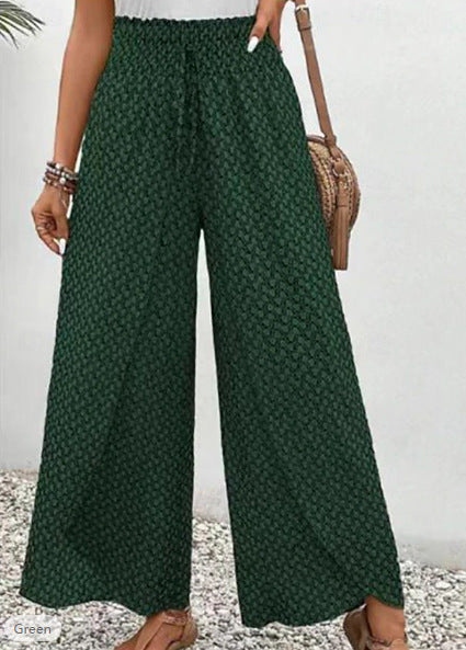 Ethnic Retro Urban Casual Loose Split Wide-leg Women's Trousers