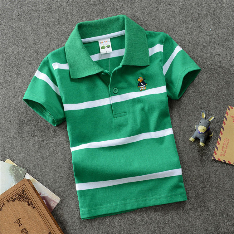 College Style Boys Polo Short Seeve T-shirt