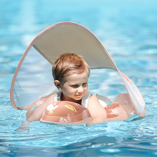 Baby Sun Protection Sunshade Swan Swimming Ring