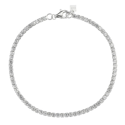 Entry Lux Style S925 Sterling Silver Diamond Claw Chain Bracelet