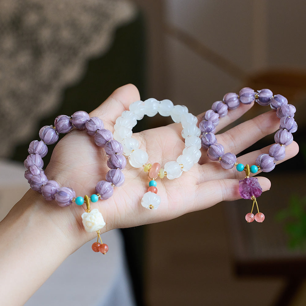 Twilight Purple Glazed Female Xingshi Bracelet