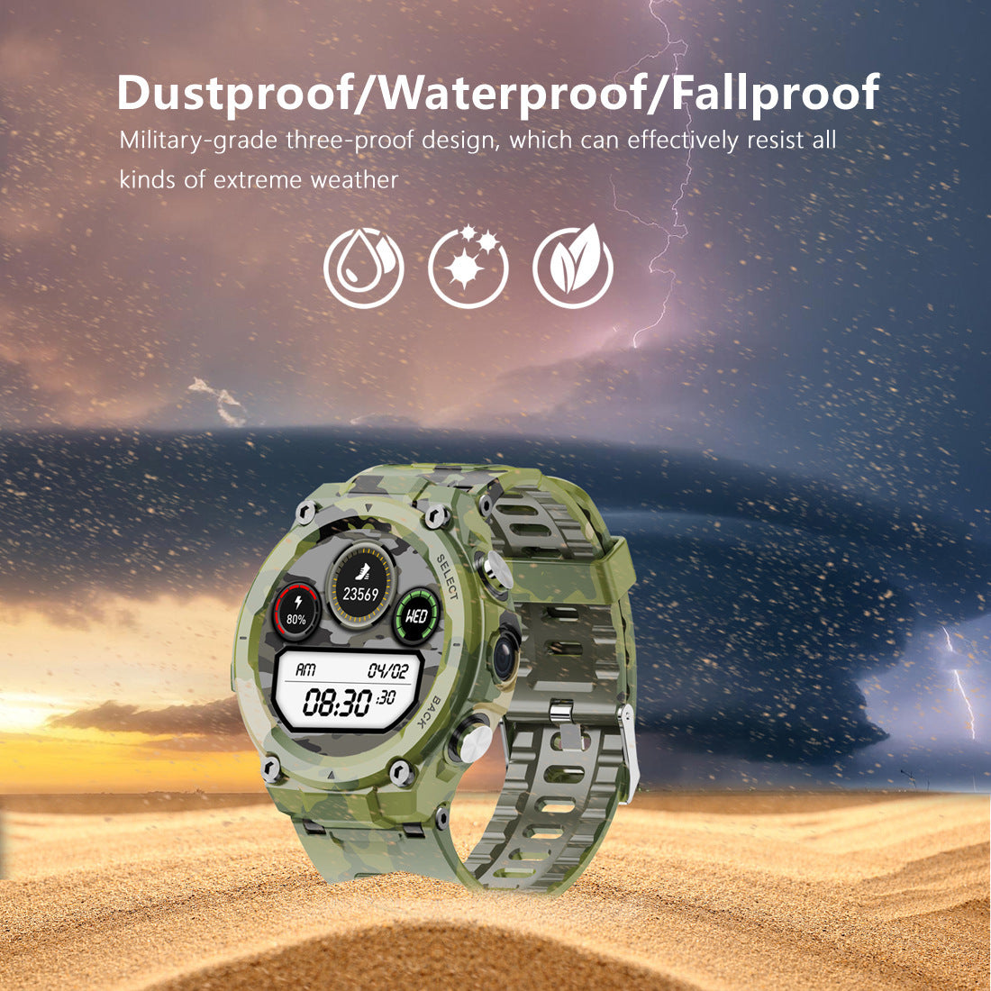 Full-circle Full-view Bluetooth 4G Card Three-proof Watch