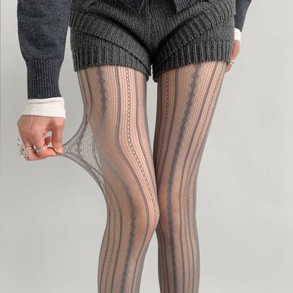 Lace Mesh Stockings Women's Thin Hollow Pantyhose