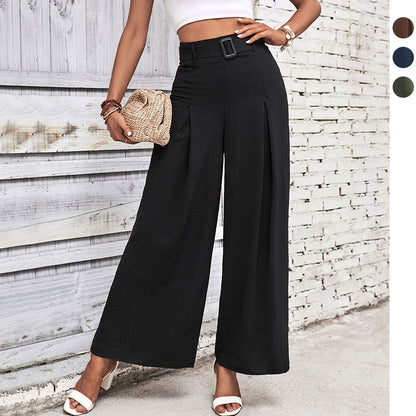 Foreign Trade High Waist Wide Leg Casual Trousers