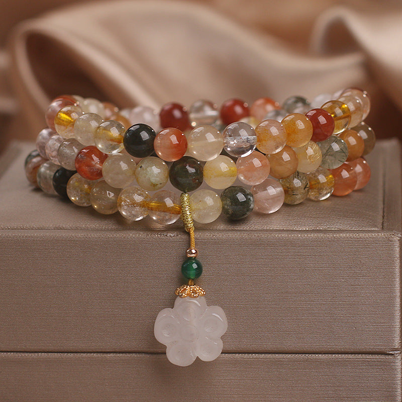 Ethnic Style Natural Color Hair Crystal Multi-Circle Bracelet