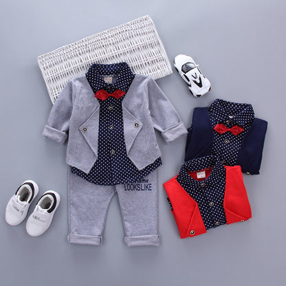 Children's Boys' Clothing Set Fake Two-piece Set