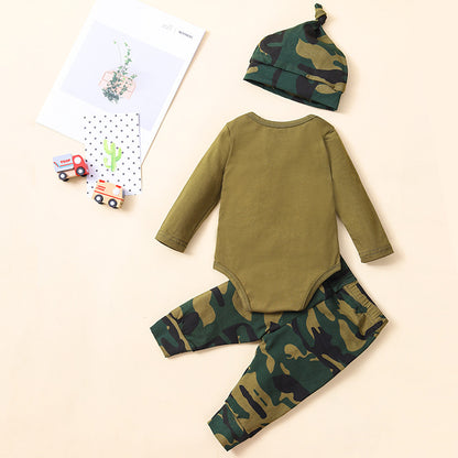 Hot Sale Baby Autumn Camouflage Bag Fart Clothes