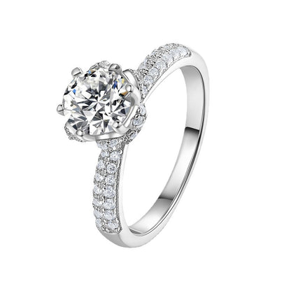 Sterling Silver Ice Queen Bridal Bouquet Ring