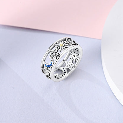 Cooperized Silver Sun Moon XINGX Ring