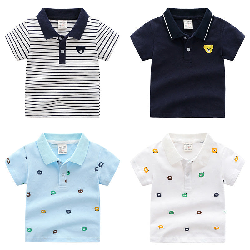 Cartoon Children's Shirt Short Sleeve POLO Shirt