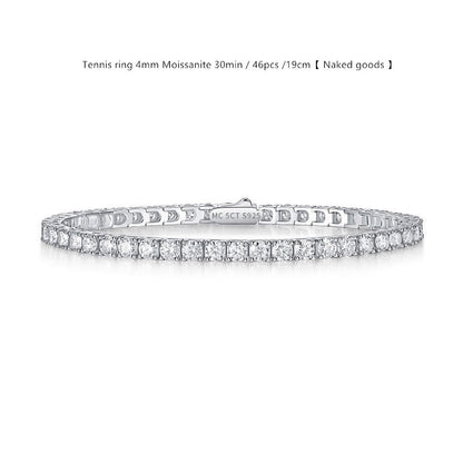 Sterling Silver D Color Moissanite Tennis Bracelet For Women