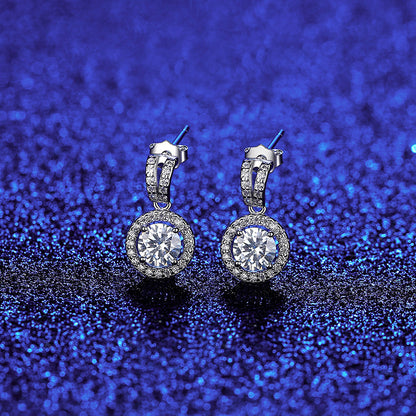 PAG & MAG Moissanite Earrings S925 Sterling Silver Stud Earrings