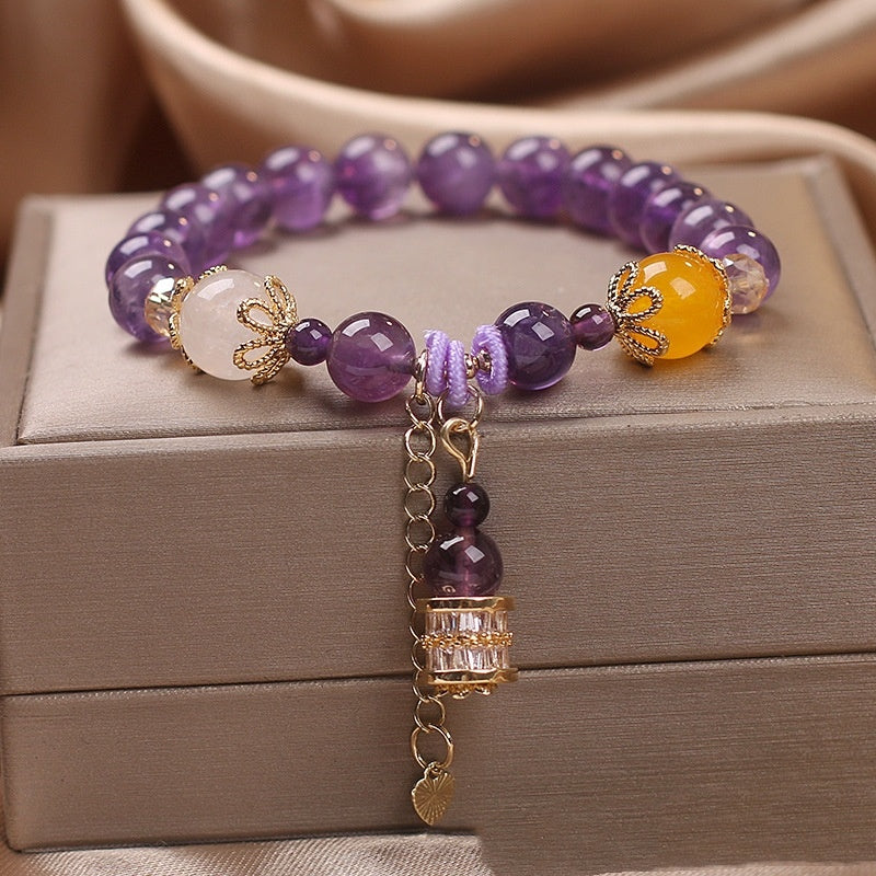 Money Drawing And Luck Changing Natural Amethyst Bracelet