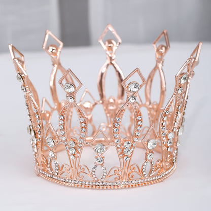Golden King Crown Bride Full Circle Noble Crown Performance Decoration Photo Studio Shooting Accessories