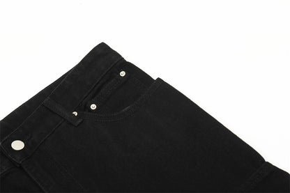 Pleated Overalls Denim Trousers Men's Design