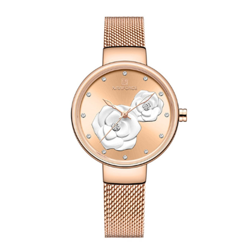 Simple fashion casual ladies waterproof quartz watch