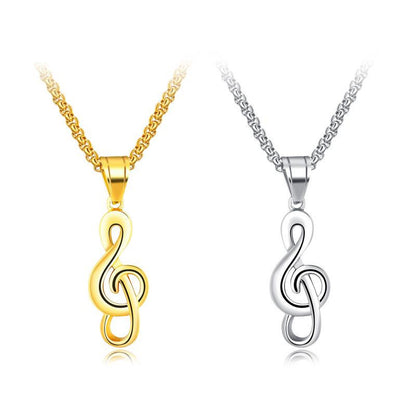 Music symbol necklace