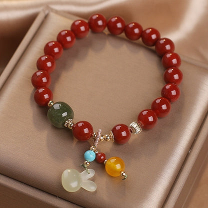 Ethnic Style Nanjiang Carnelian Bracelet Female Chinese Style