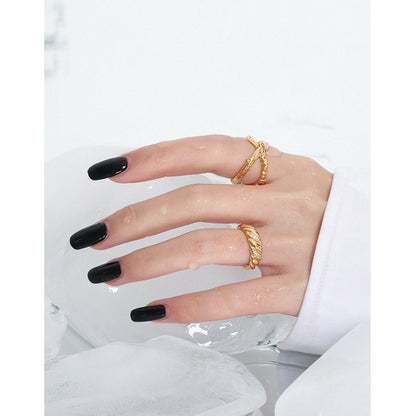 Fashion Personality All-matching Twist Ring Women