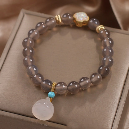 Special-interest Design Natural Gray Agate Bracelet