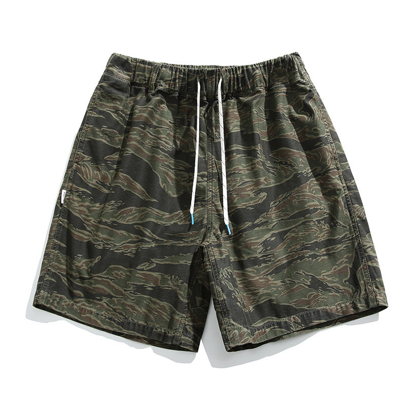 Men's Loose Washed-out Cotton Shorts