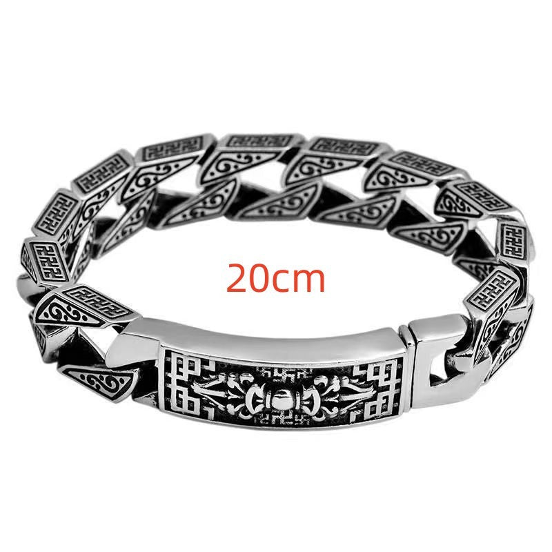 Men's Six-character Mantra Vajra Vintage Bracelet