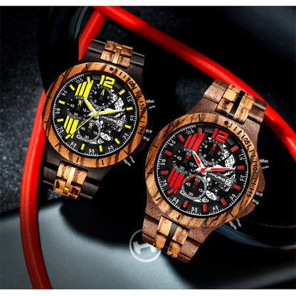 Men's Retro Quartz Multifunction Watch Set