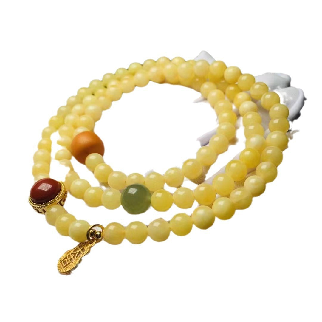 Women's Natural Beeswax Multi-Circle Bracelet