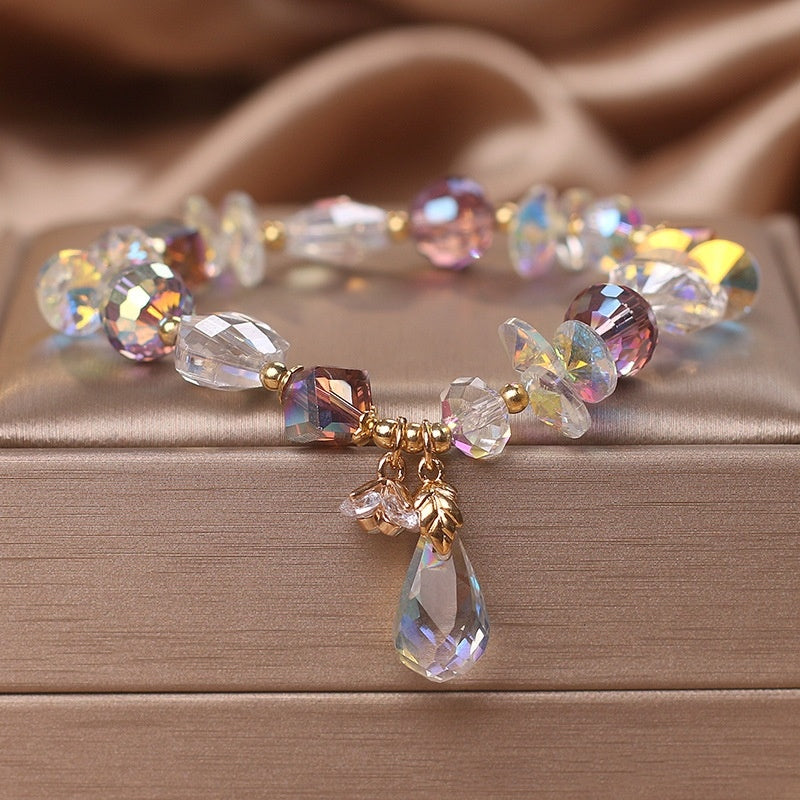 Korean Style Fashionable Colorful Austrian Crystal Bracelet